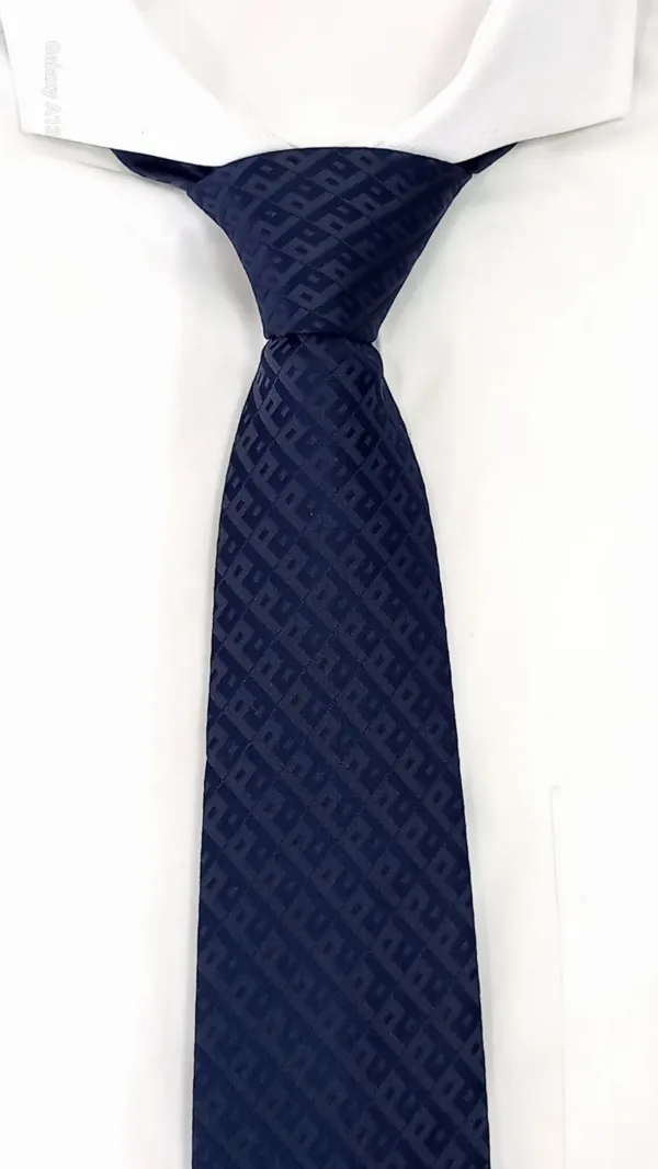 ВЖ007 Класическа сиво-синя вратовръзка