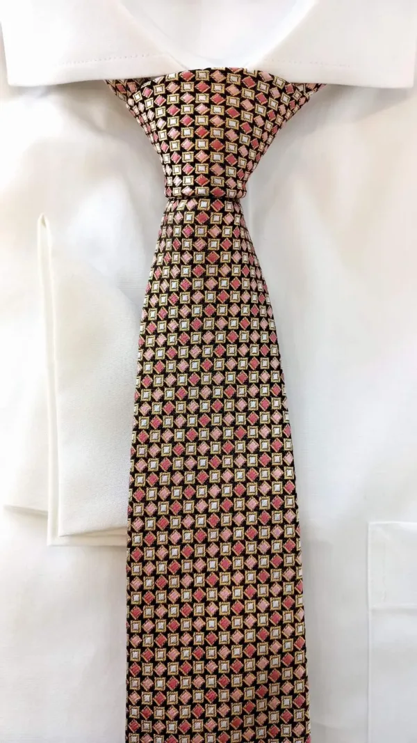 ВЕКК029 Вратовръзка с кърпичка от 100% естествена коприна