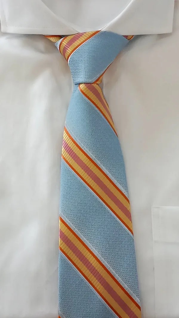 КВЖ283 Светлосиня раирана вратовръзка