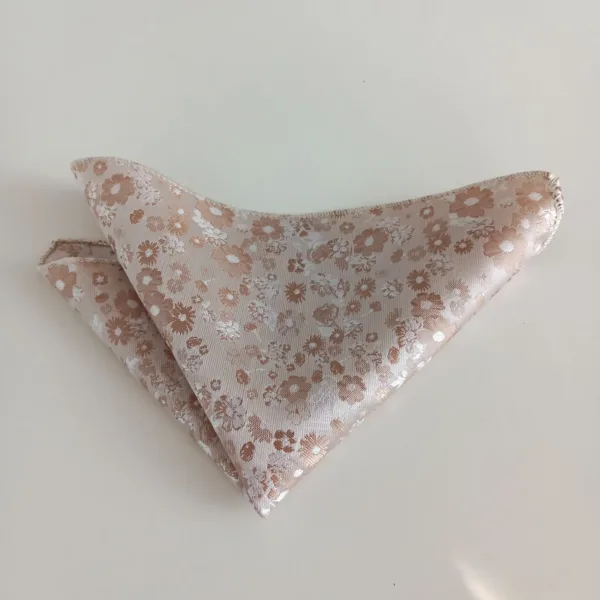 КЖ016 Кърпа за джоб - светлобежово и екрю