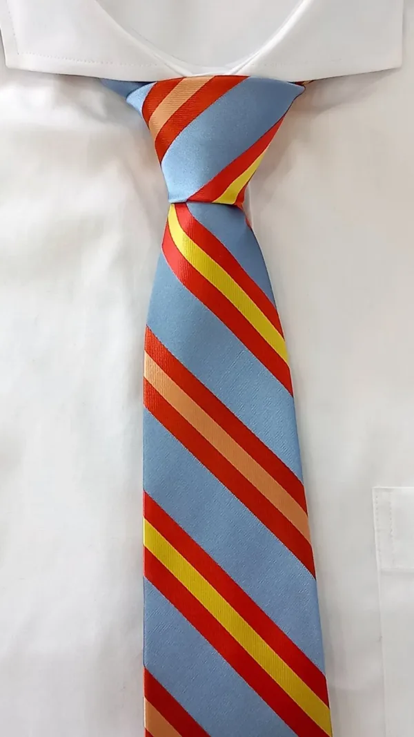 КВЖ285 Светлосиня вратовръзка от сатениран жакард